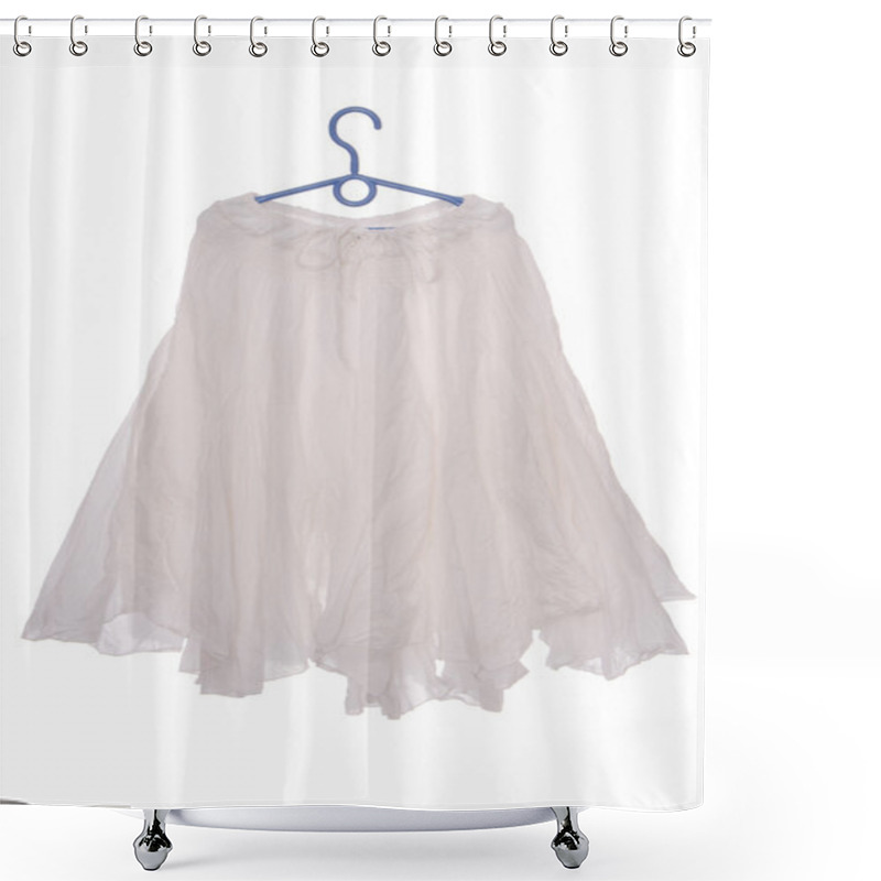 Personality  White Flared Skirt Shower Curtains