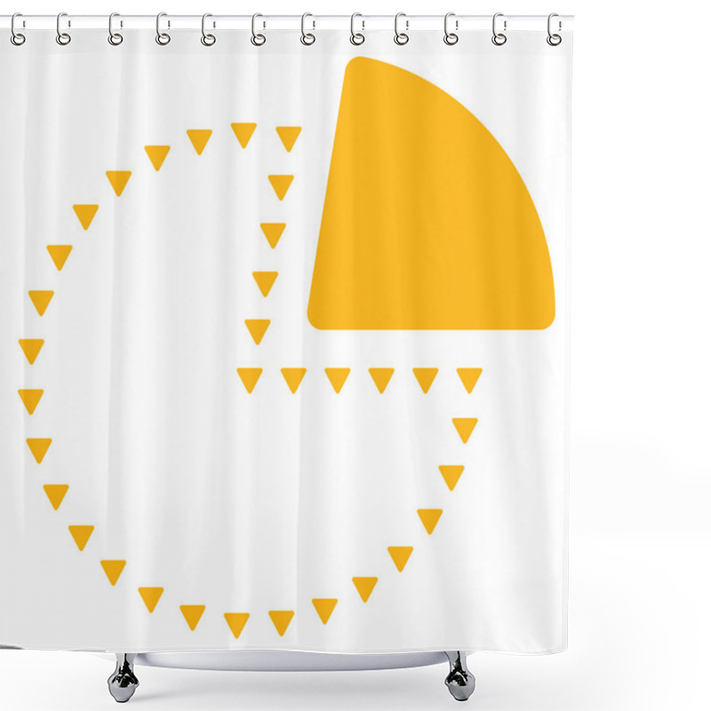 Personality  Dotted Pie Chart Flat Vector Symbol Shower Curtains