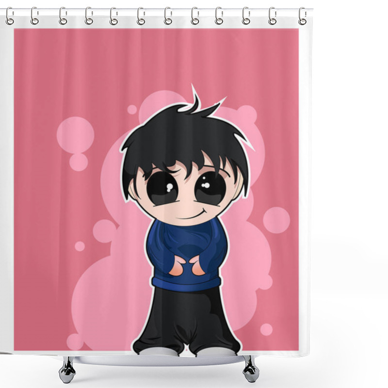 Personality  Manga Boy Shower Curtains