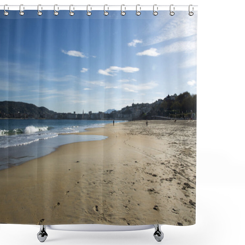 Personality  San Sebastian From The Concha Beach Shower Curtains