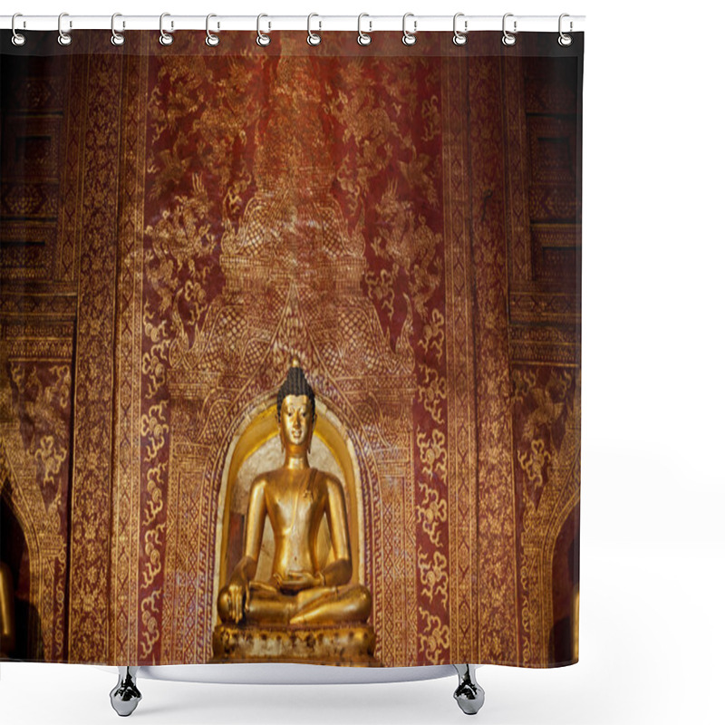 Personality  Golden Buddhas Images, Thailand Shower Curtains