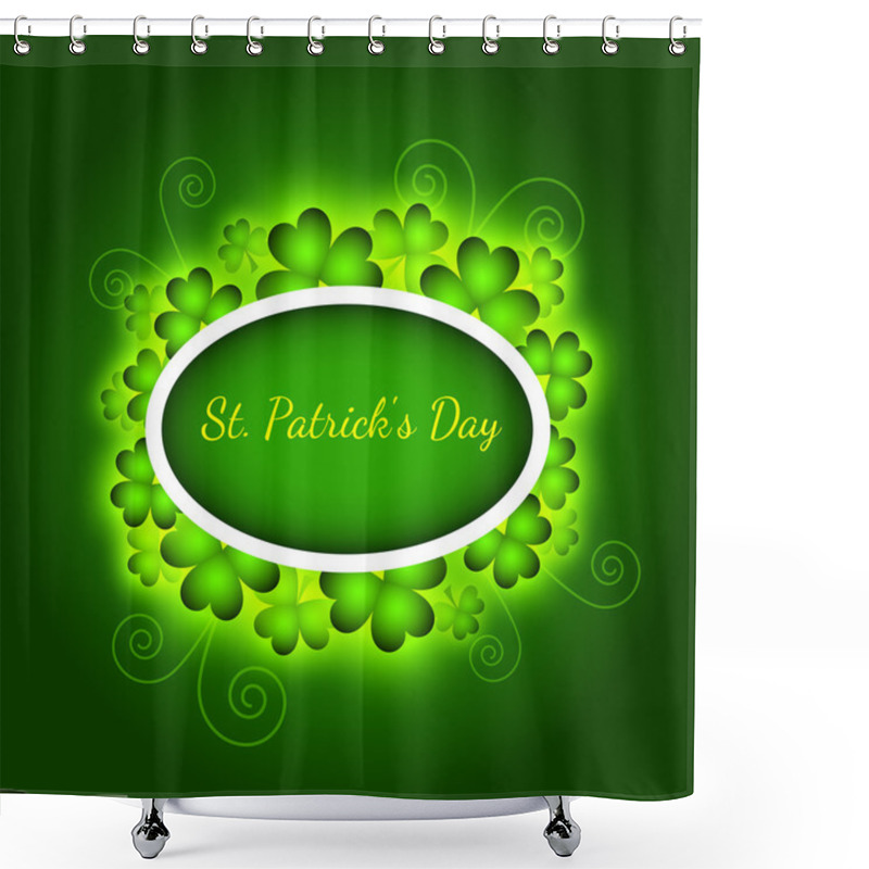 Personality  Greeting Card St Patrick Day Vector Illustration Shower Curtains