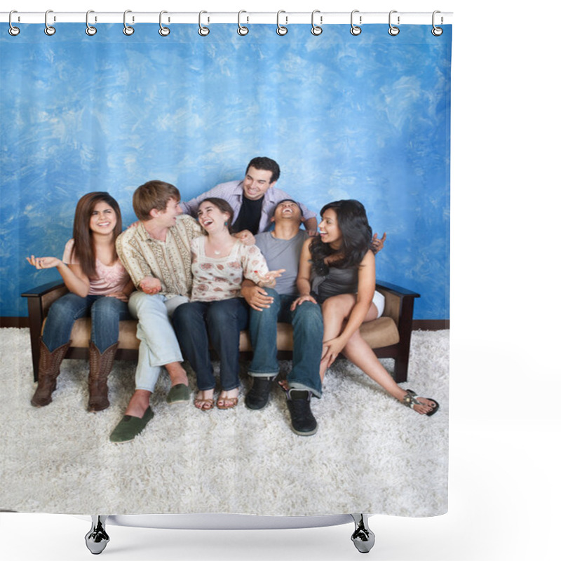 Personality  Happy Friends Shower Curtains