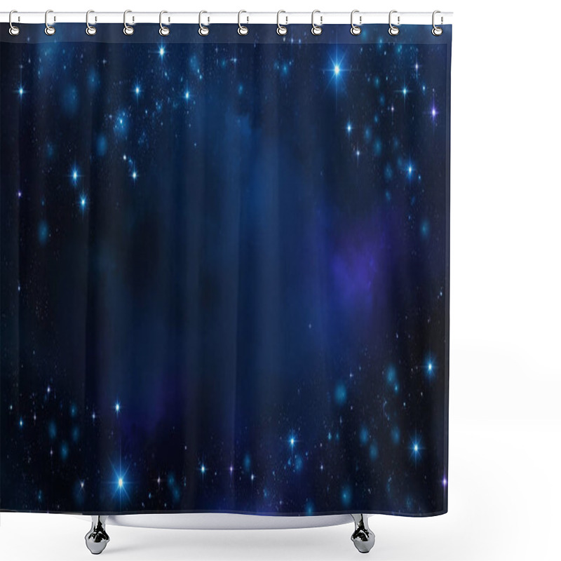 Personality  Dark Space With Small Stars Shower Curtains