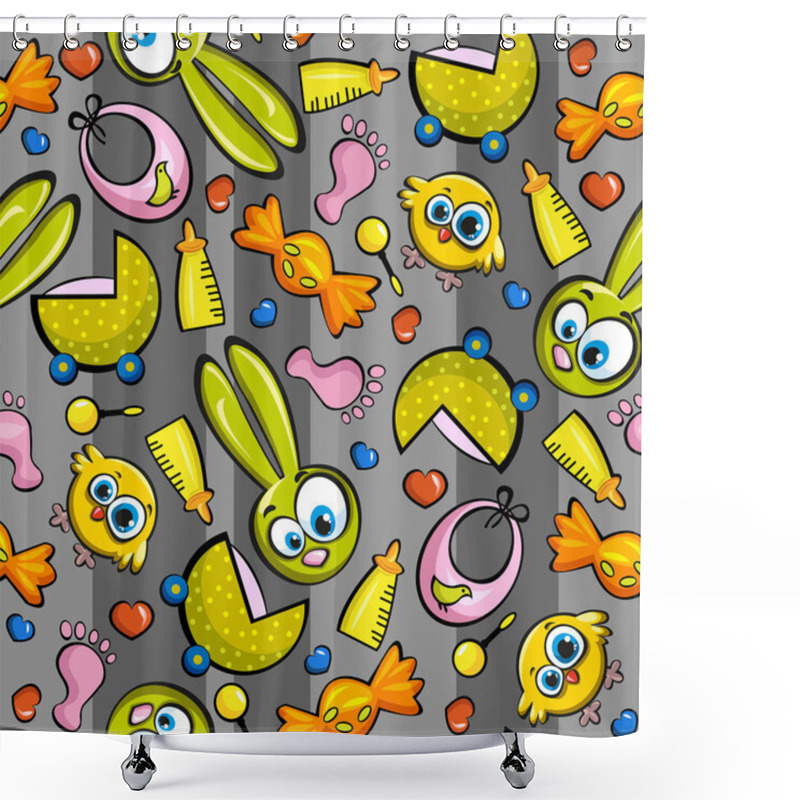 Personality  Cartoon Children Pattern Shower Curtains