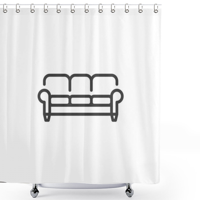 Personality  Soft Sofa Line Icon Shower Curtains