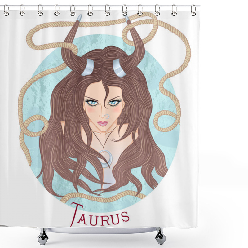 Personality  Astrological Sign Of Taurus As A Beautiful Girl Shower Curtains