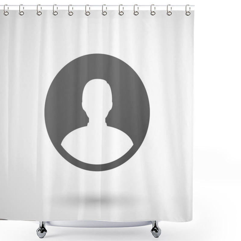 Personality  Male Avatar  Icon On White Background Shower Curtains