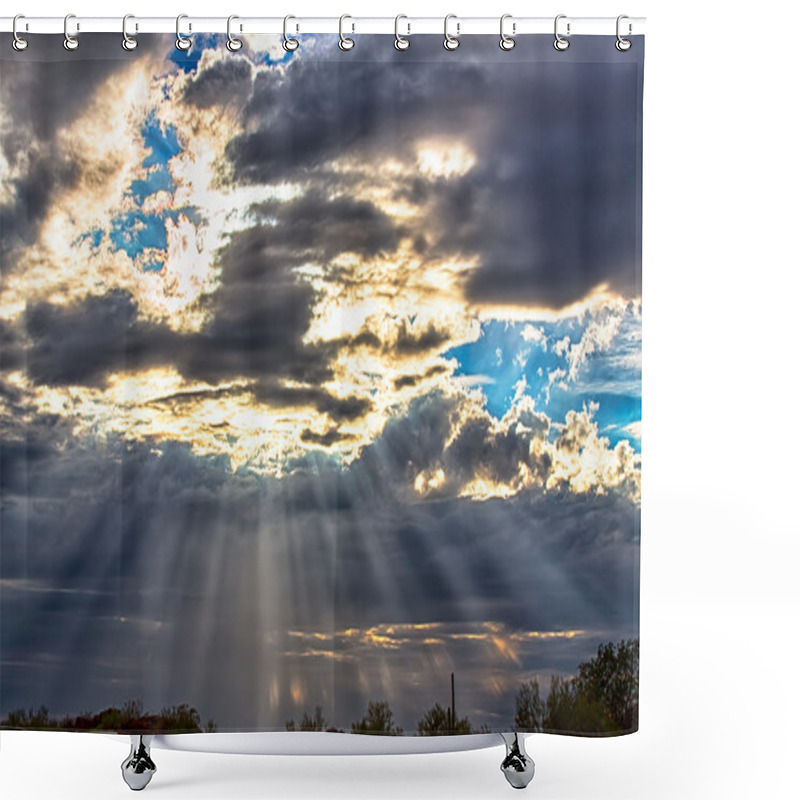 Personality  Rays Of Light Shower Curtains