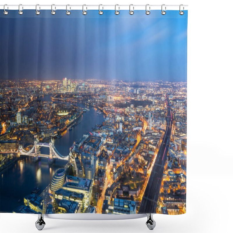 Personality  Aerial View Of London Shower Curtains