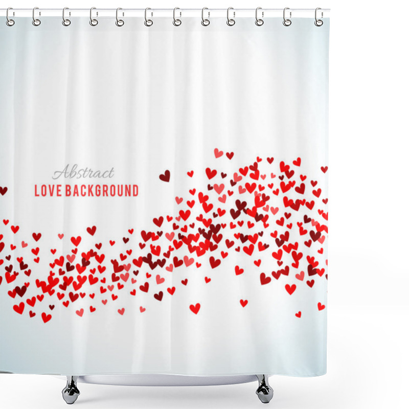 Personality  Romantic Red Heart Background. Vector Illustration Shower Curtains