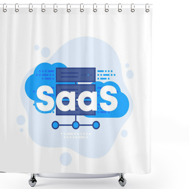 Personality  Saas, Software As A Service Vector Illustration Shower Curtains