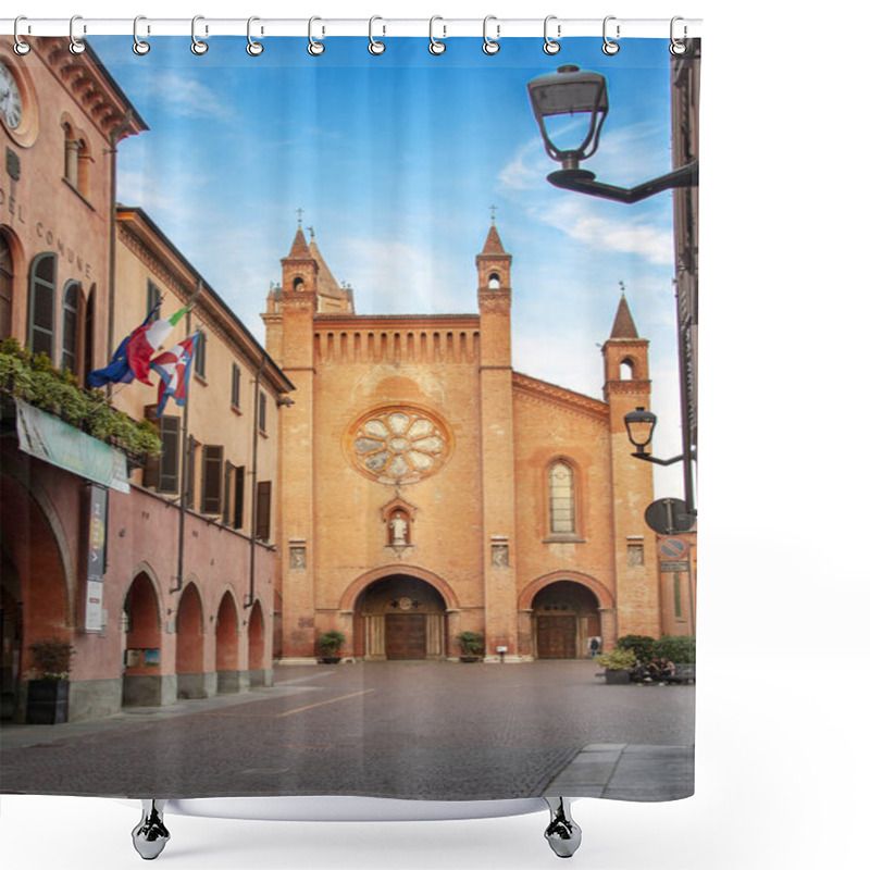 Personality  AT ALBA - ON - 04-/14/2017 The Town Of Alba And Its Cathedral,  Piemonte, Italy Shower Curtains