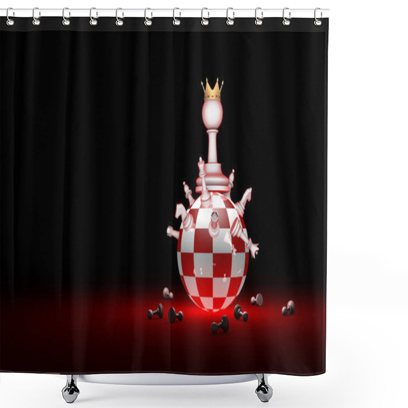 Personality  Big Changes. The New Ruler. Elite Society (chess Metaphor). 3D R Shower Curtains