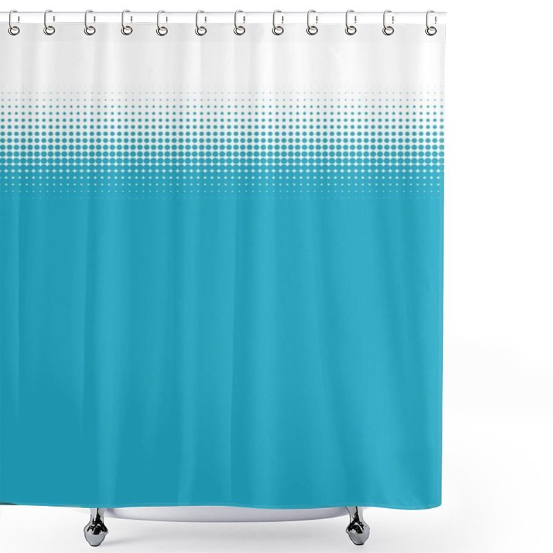 Personality  Turquoise Background With Transitions Made Of Dots Shower Curtains