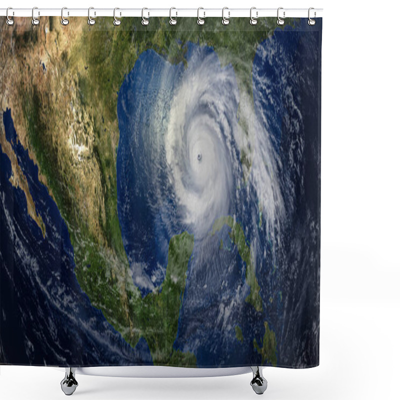 Personality  Tropical Cyclone Approaching The US - 3D Illustration Shower Curtains