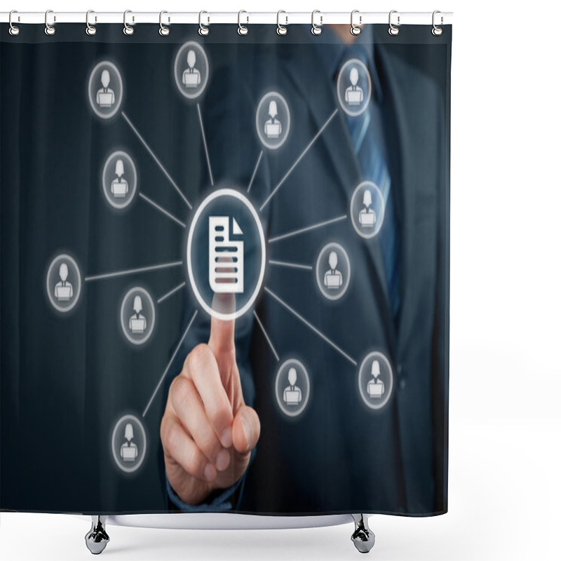 Personality  Corporate Data Management System Shower Curtains