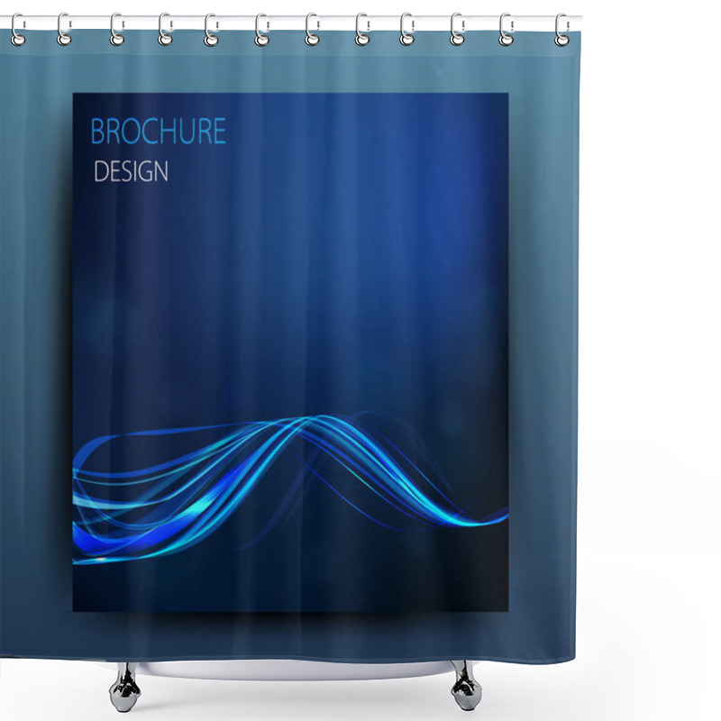 Personality  Business Flyer Template Shower Curtains