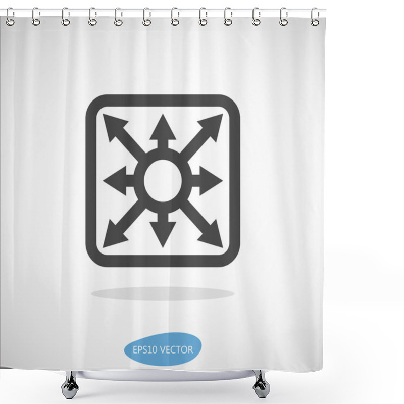 Personality  Multilayer Switch Icon - Isolated Vector Illustration Shower Curtains