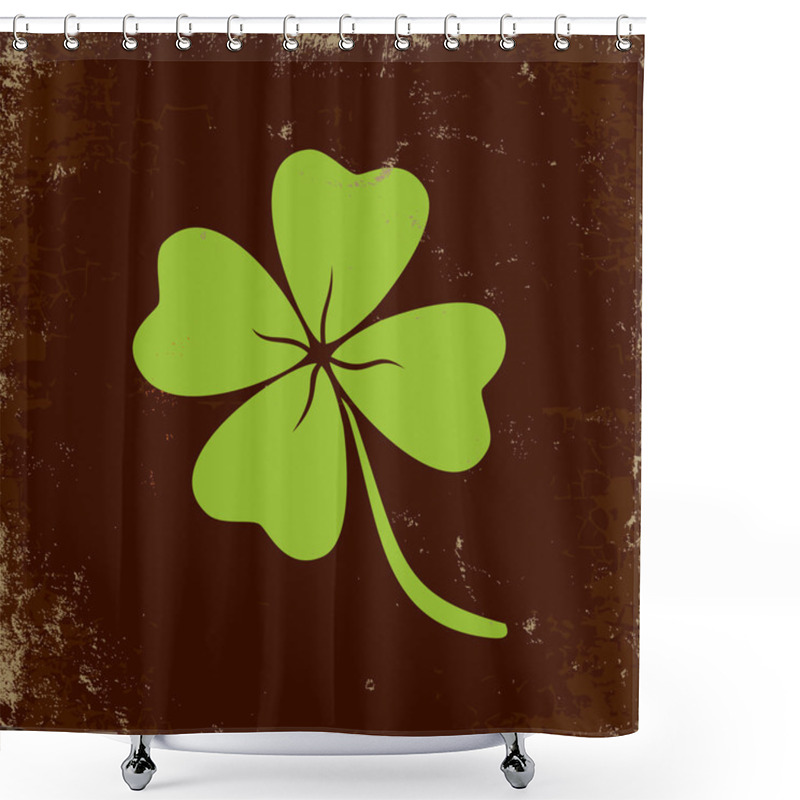 Personality  Clover With Four Leaves Shower Curtains