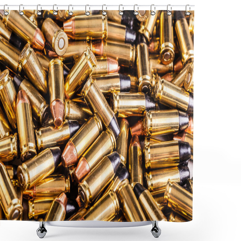 Personality  Big Heap Of Bullets Shower Curtains