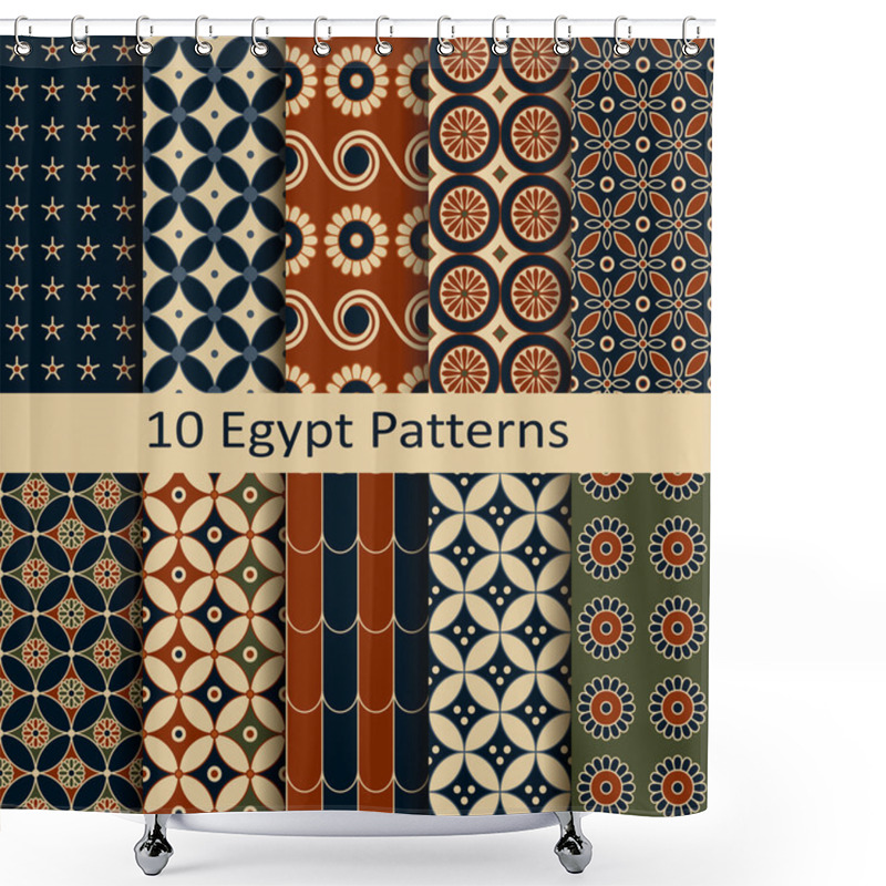 Personality  Set Of Ten Egypt Patterns Shower Curtains