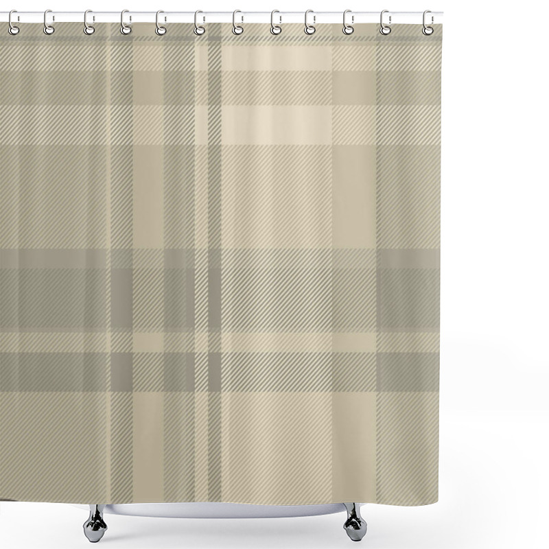 Personality  Elegant Neutral Plaid Pattern.  Subtle Beige And Grey Tones Create A Sophisticated Texture Perfect For Website Backgrounds, Textile Designs, Or Packaging. Versatile And Calming Aesthetic. Shower Curtains