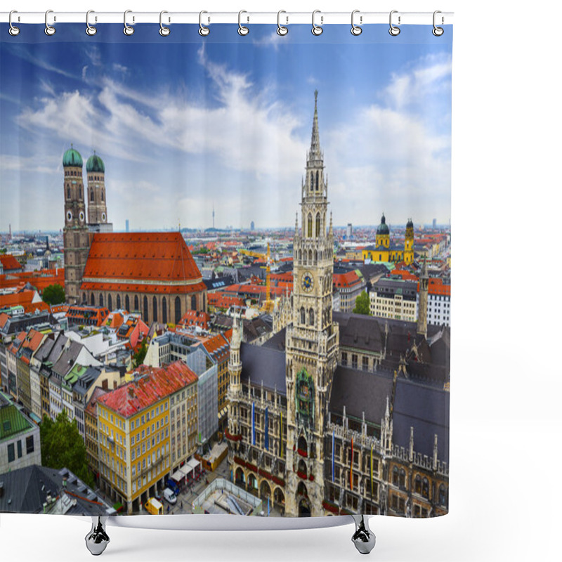 Personality  Munich Skyline Shower Curtains