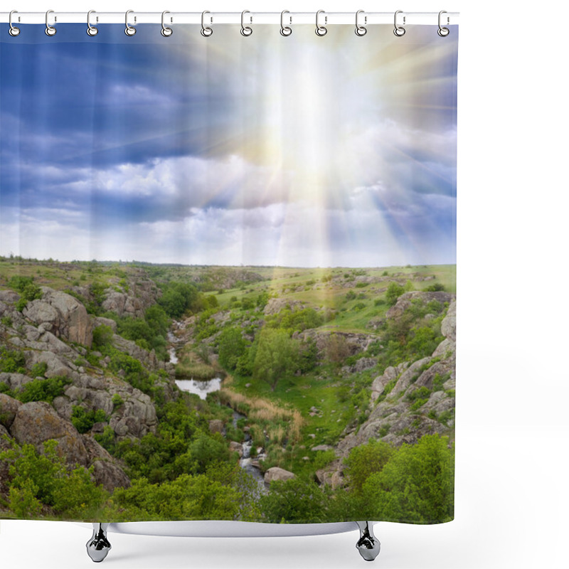 Personality  Landscape With River Shower Curtains