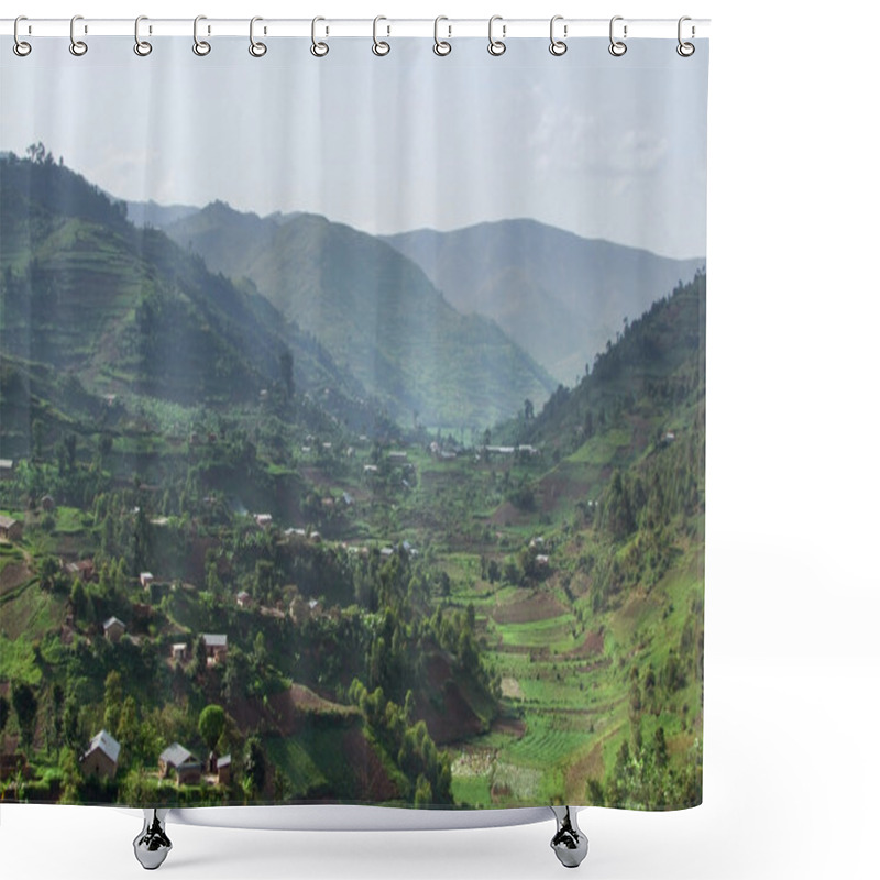 Personality  Virunga Mountains In Africa Shower Curtains