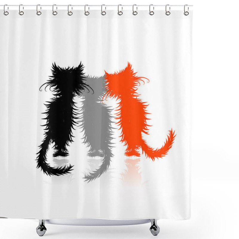 Personality  Three Cute Kittens For Your Design Shower Curtains