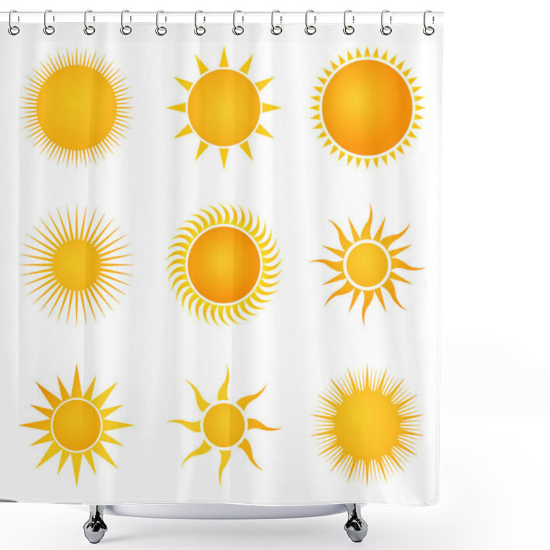 Personality  Sun Set Icons Shower Curtains