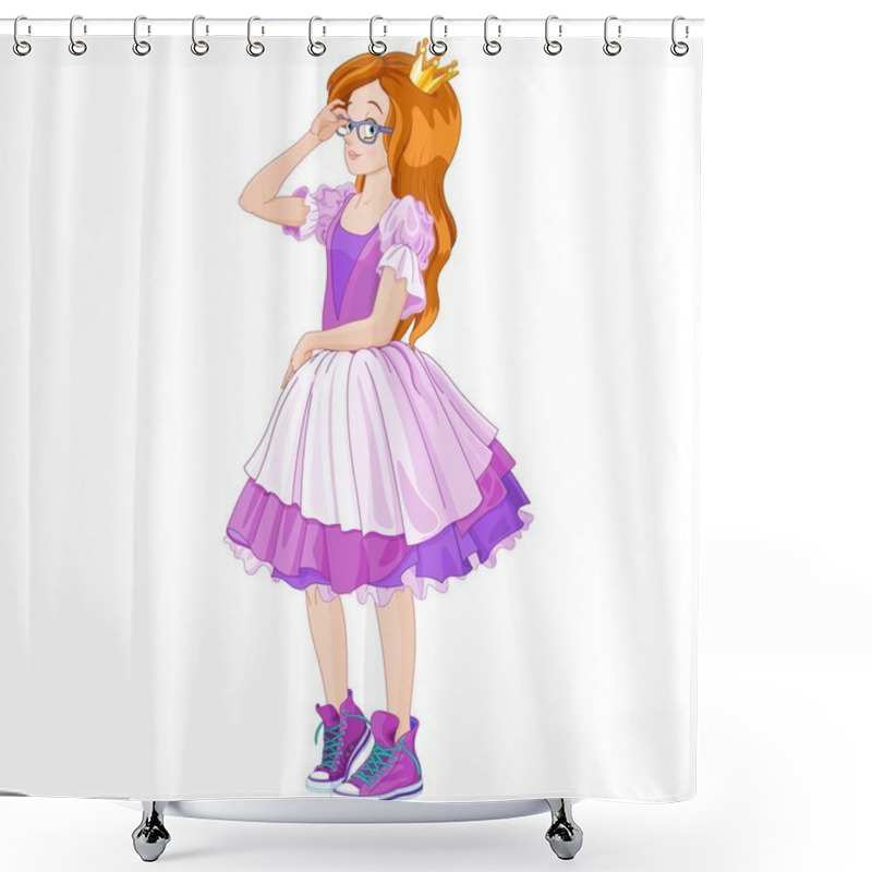 Personality  Cartoon Princess Vector Illustration  Shower Curtains