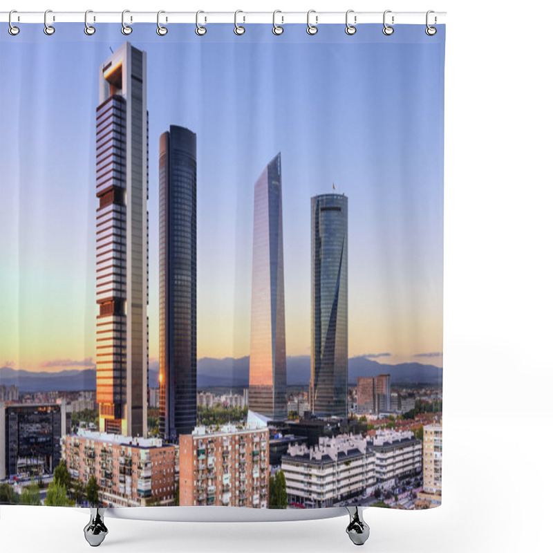 Personality  Madrid, Spain Financial District Shower Curtains