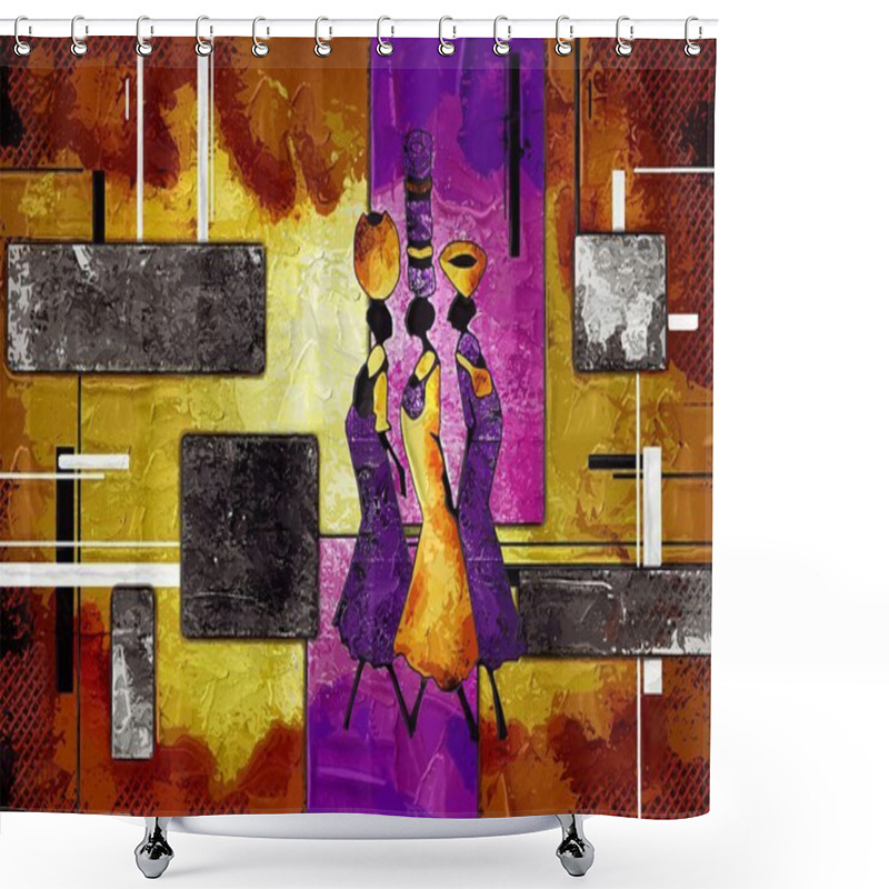 Personality  African Motive Art Shower Curtains