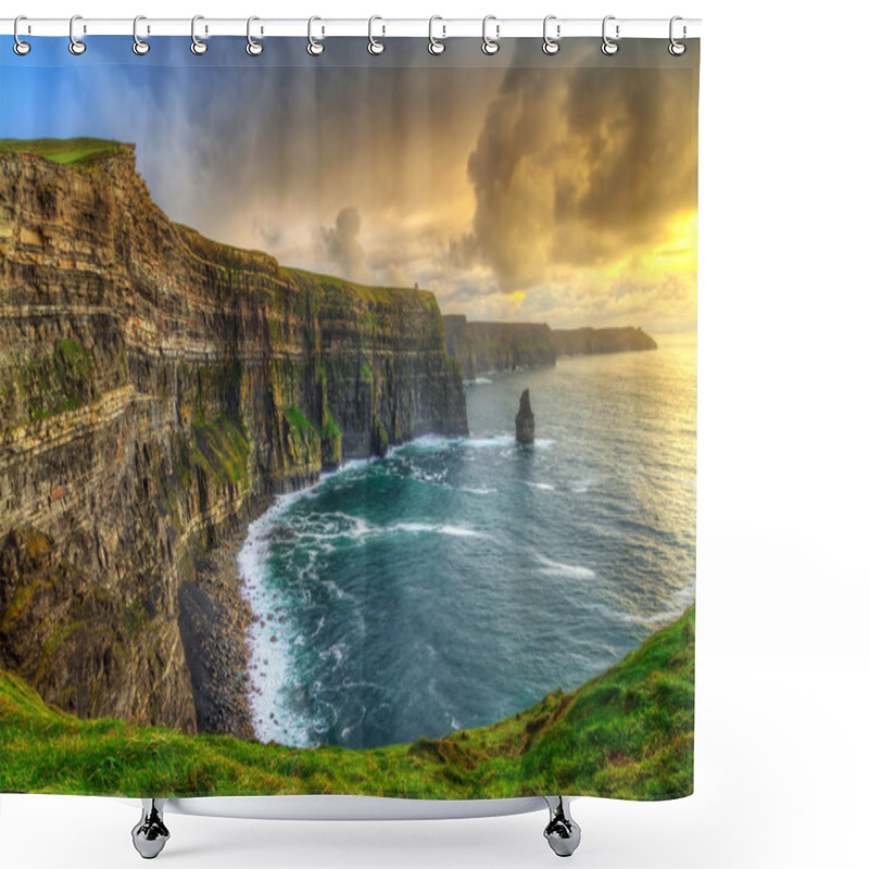 Personality  Cliffs Of Moher At Sunset, Ireland Shower Curtains