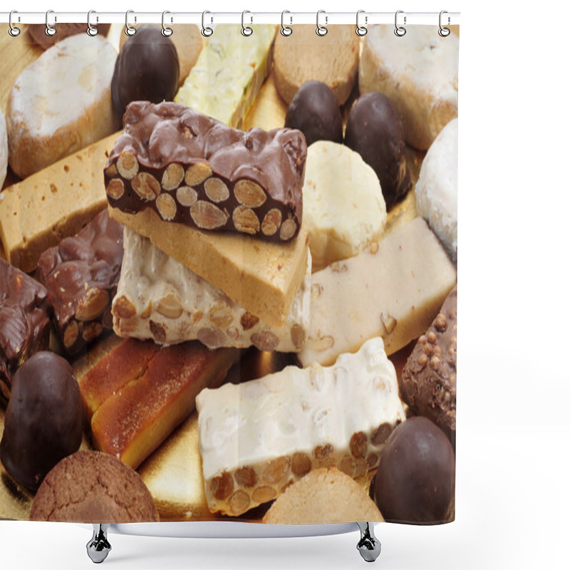 Personality  Turron, Polvorones And Mantecados, Typical Christmas Confections Shower Curtains