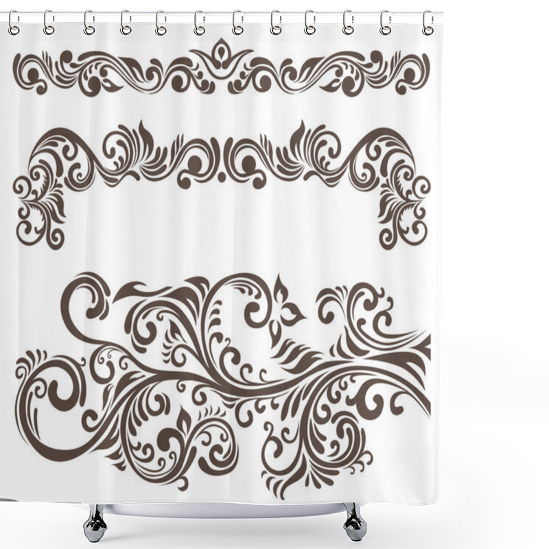 Personality  Floral Motifs Shower Curtains