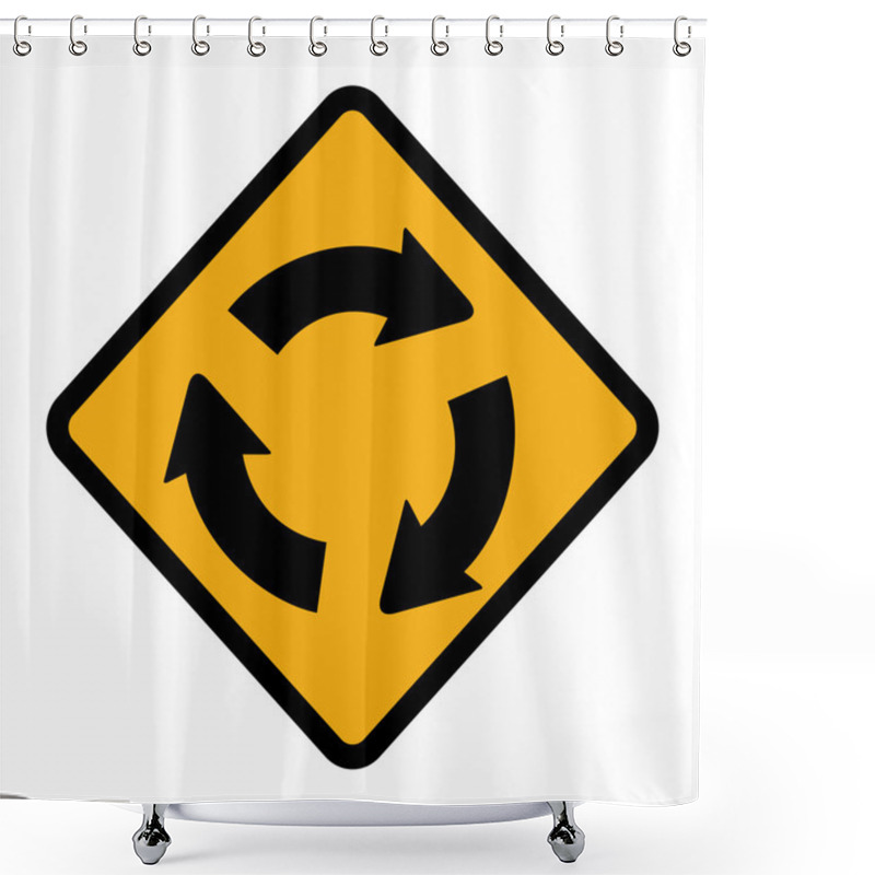 Personality  Roundabout Sign Shower Curtains