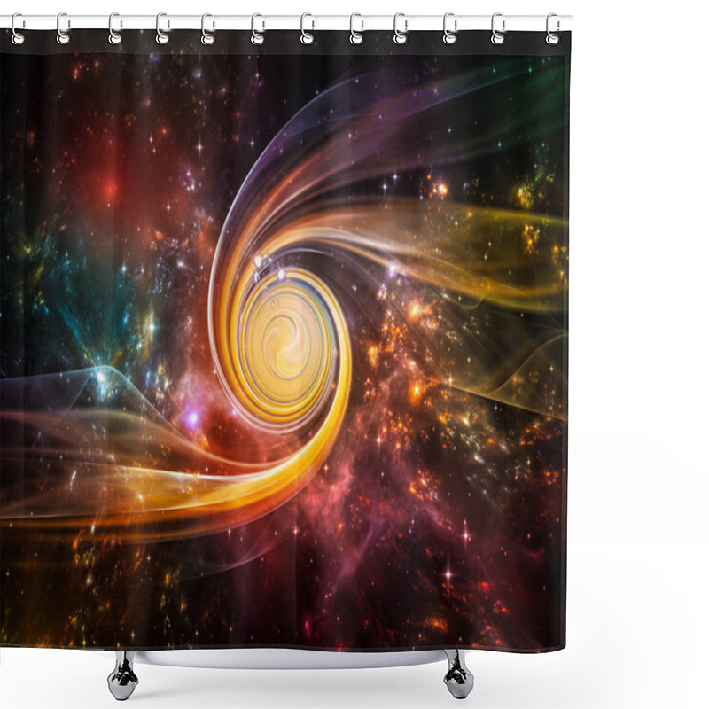 Personality  Vortex In Space Shower Curtains