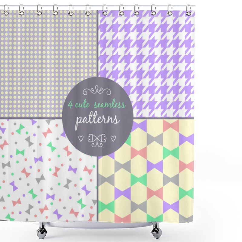 Personality  Cute Pastel Patterns Shower Curtains