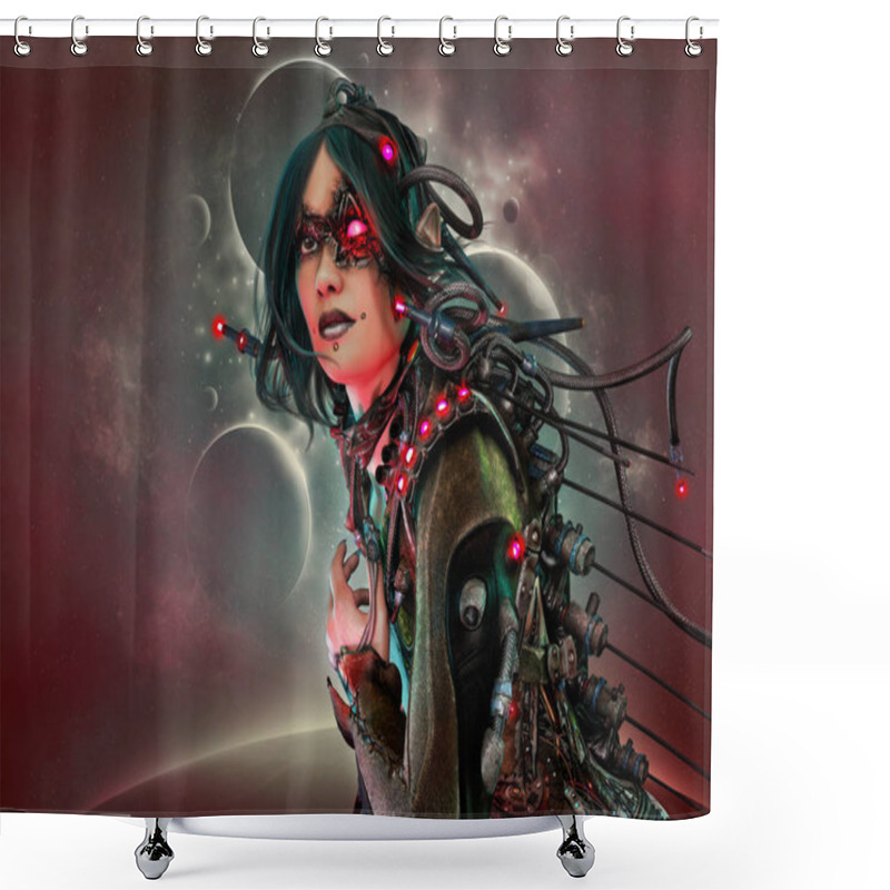 Personality  New Times New Worlds, 3d CG Shower Curtains