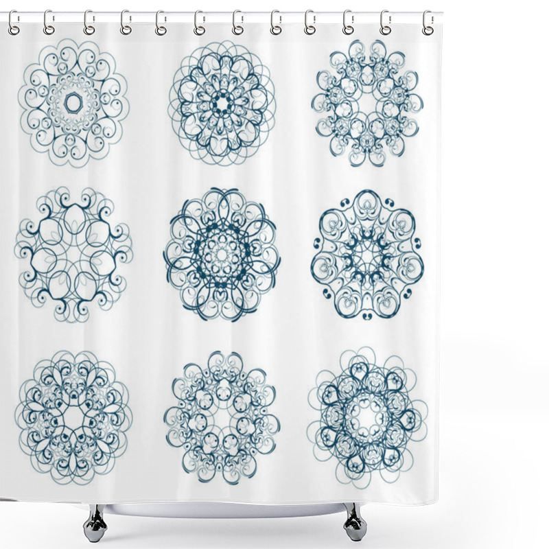 Personality  Snowflakes Set Shower Curtains