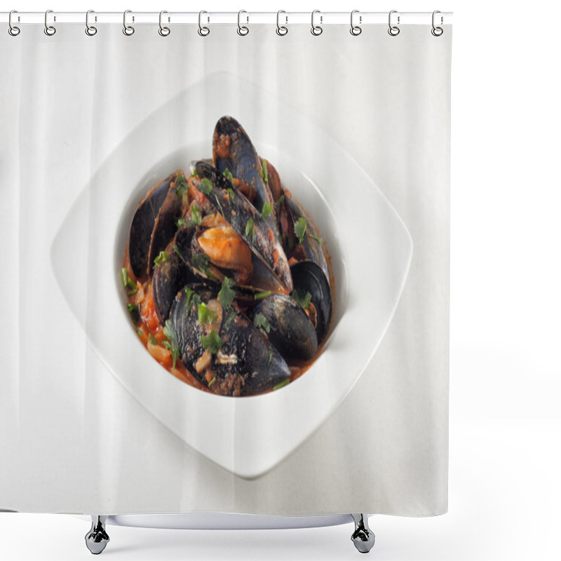 Personality  Mussels With Seafood Shower Curtains