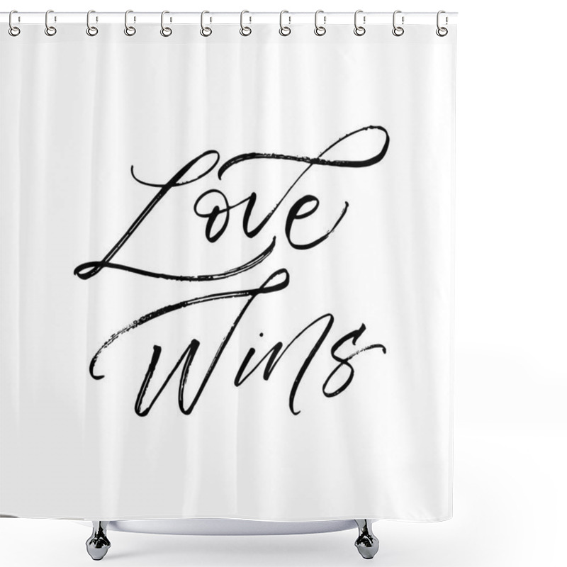 Personality  Love Wins Card. Shower Curtains