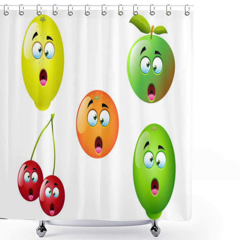 Personality  Cartoon Fruit Set 4 Shower Curtains