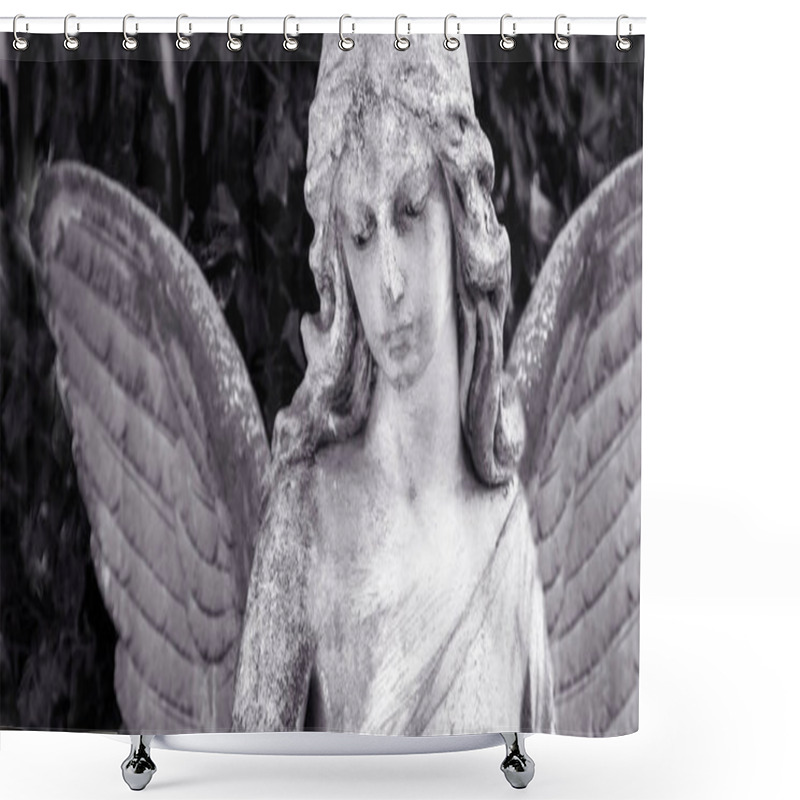 Personality  Abstract Image With Tragically Sad American Angel Shower Curtains