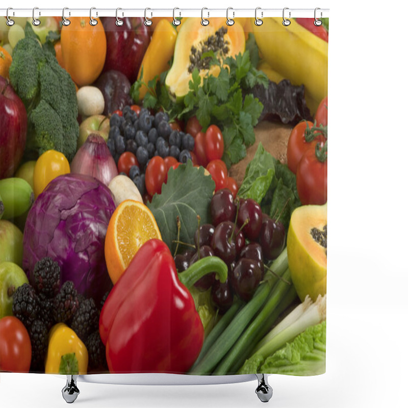 Personality  Vegetables And Fruits Shower Curtains