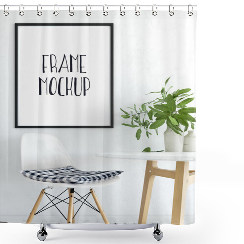 Personality  Frame Mockup, Poster Mock-up, Product Mockups, Canvas Mockup, Presentation Art Work, Scandinavian Style Shower Curtains