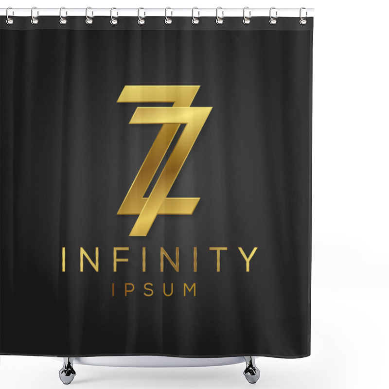 Personality  Elegant Alphabet Letter Logo Shower Curtains